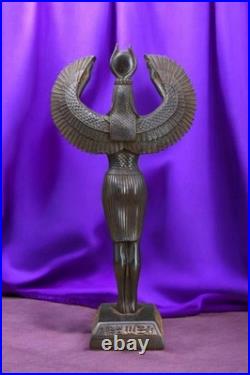 Ancient Egyptian Artifacts RARE AUTHENTIC WINGED STATUE Of Egyptian Goddess Isis