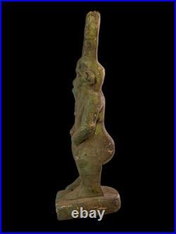 Ancient Egyptian God Bes Statue Rare Pharaonic Stone Protection Deity Artifact