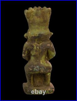 Ancient Egyptian God Bes Statue Rare Pharaonic Stone Protection Deity Artifact