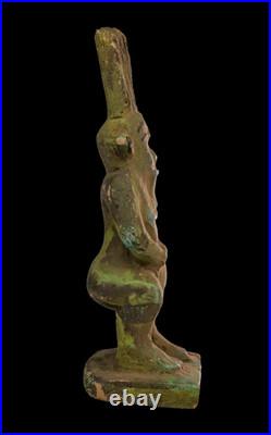 Ancient Egyptian God Bes Statue Rare Pharaonic Stone Protection Deity Artifact