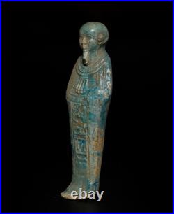 Ancient Egyptian God Ptah Ushabti Statue Rare Faience Artifact BC