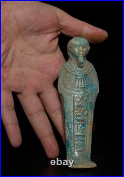 Ancient Egyptian God Ptah Ushabti Statue Rare Faience Artifact BC