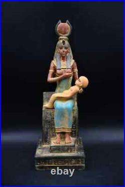 Ancient Egyptian Goddess Isis Breastfeeding Horus Rare Egyptian Antiquities BC