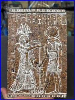 Ancient Egyptian Statue Antiques Rare Antique BC Pharaonic Unique Falcon Deity