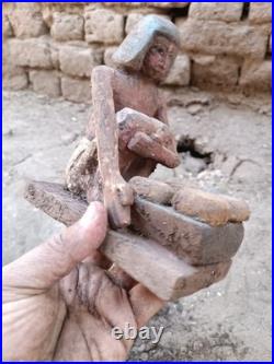 Ancient egyptian antique bakery figurine showing daily life, rare historical