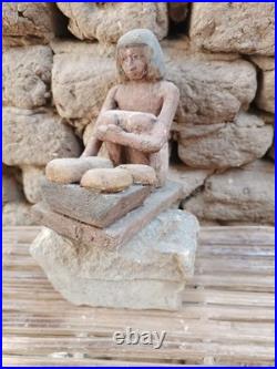 Ancient egyptian antique bakery figurine showing daily life, rare historical