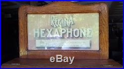 Antique 101 Regina Hexaphone Coin Op Cylinder Phonograph- Works