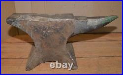 Antique 138 lb early blacksmith anvil knife maker forge tool collectible display