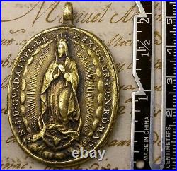 Antique 17th Century DATED 1682 Our Lady of Guadalupe Michael Archangel Medal