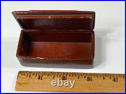 Antique 1800s Hlavac's Snuff Box New York Advertising Rosewood Old