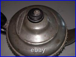 Antique 1830 Pewter Tea Pot, English Style, Repaired Wooden Handle Rare Comps