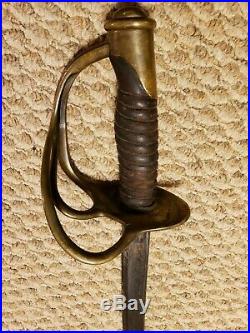 Antique 1862 Prov. Tool Co. U. S Civil War M1860 Cavalry Saber Sword withScabbard