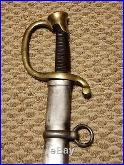 Antique 1863 AMES U. S Civil War Model 1840 Artillery Saber Sword with Scabbard