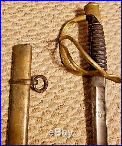 Antique 1865 U. S. Civil War M1860 Light Cavalry Saber Sword Mansfield & Lamb RI