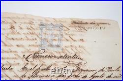 Antique 1874 Hand Written Spain Spanish Signed Document or Letter Regarding