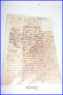 Antique 1874 Hand Written Spain Spanish Signed Document or Letter Regarding