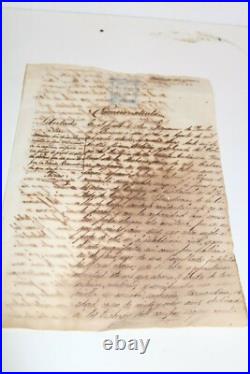 Antique 1874 Hand Written Spain Spanish Signed Document or Letter Regarding