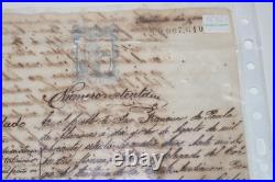 Antique 1874 Hand Written Spain Spanish Signed Document or Letter Regarding