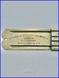 Antique 1877 Berrian Mfg Co Gold & Silver Counterfeit Coin Detector Great Cond