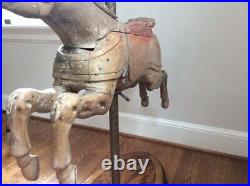 Antique 1880's Collectable Handcarved/Glass Eyes Carousel Galloping Horse