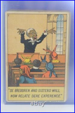 Antique 1882 Complete 5 Card Set Sammis & Latham Trade Cards Church Fight