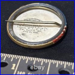 Antique 1900 McKinley & Roosevelt Pin Campaign Button 1.25 Whitehead & Hoag Co