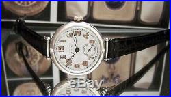 Antique 1918 Solid Silver Military Longines Trench Watch Ww1 League Of Nations