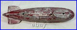 Antique 1920's original AC Williams red Graf Zeppelin cast iron coin still bank
