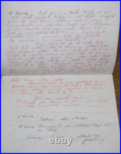 Antique 1920s Foreign Czech Diary or Memo / Record Book