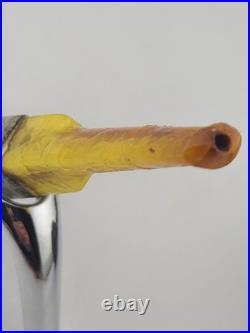 Antique 1940's Magyar Occa Pipe Silver Band Meerschaum Lined with Case Broken Stem