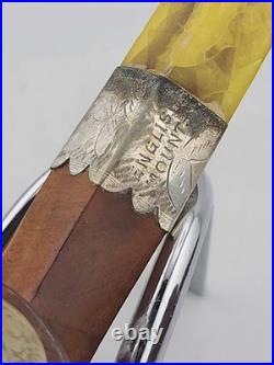 Antique 1940's Magyar Occa Pipe Silver Band Meerschaum Lined with Case Broken Stem