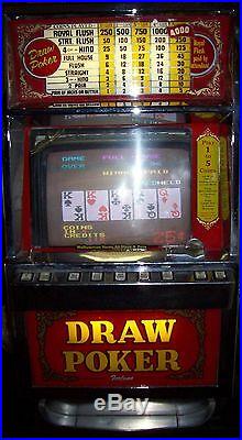 Antique 1986 Igt 25 Cent Draw Poker Working Slot Machine