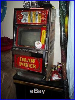 Antique 1986 Igt 25 Cent Draw Poker Working Slot Machine