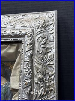 Antique 19th Century Catholic Religious Holy Family Shadow Box Sculpture Relief