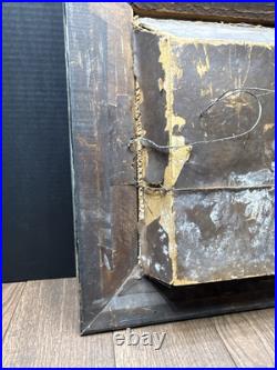 Antique 19th Century Catholic Religious Holy Family Shadow Box Sculpture Relief