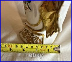 Antique 19th Century Mantel Vase Old Paris Porcelain Flowers Gold Gilding 10
