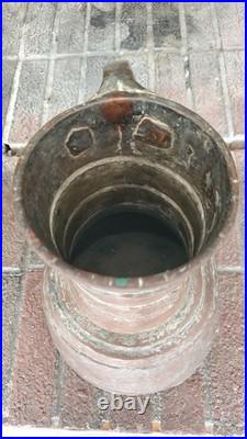 Antique 19thC Ottoman Heavy Copper Pitcher 6.5lb 3kg Hand Forged Strap Handle Ju