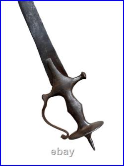 Antique 19thC Talwar Sword Original Dagger Handle Palwar Collectible Display