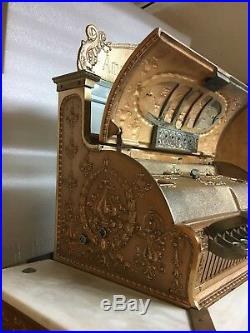 Antique 20th Century Brass National Cash Register