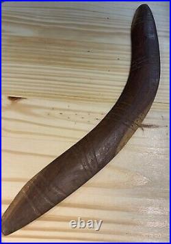 Antique Aboriginal Boomerang With Carvings