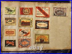 Antique, Album Russian & USSR Set of 114 Different Labels From Matchboxes, Rare