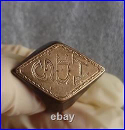 Antique Alligator Leather Jewelry Box with Vintage Medals & Trinkets