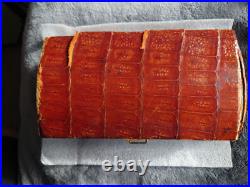 Antique Alligator Leather Jewelry Box with Vintage Medals & Trinkets