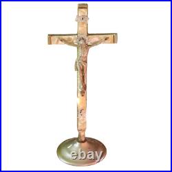 Antique Altar Cross Crusifix 7 on stand