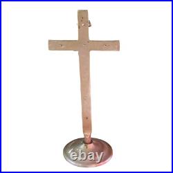 Antique Altar Cross Crusifix 7 on stand