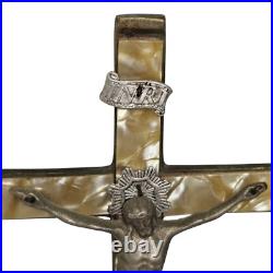 Antique Altar Cross Crusifix 7 on stand