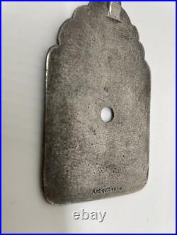 Antique Amazing Jewish Hebrew Silver Antiquities Stamped Rare Amulet Unique