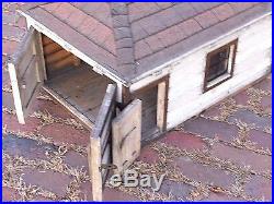 Antique American Folk Art salesman sample double door wood garage house model