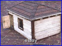 Antique American Folk Art salesman sample double door wood garage house model