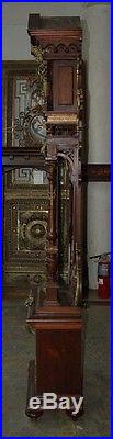 Antique American Victorian Highly Carved Grandfather Clock c. 1890 #7488